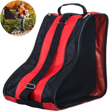 Сумка для роликів з Oxford тканини, міцна, для дорослих та дітей (червона)