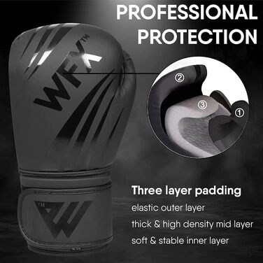 Професійні боксерські рукавички WFX зі шкіри для MMA, спарингу, кікбоксингу, мішка та муай тай