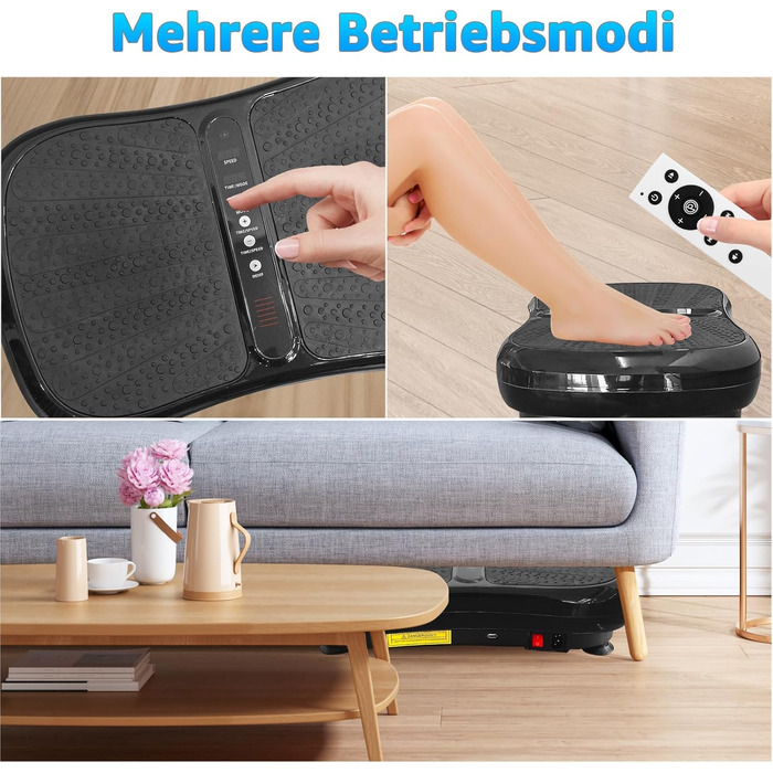 Віброплатформа з Bluetooth, 1-99 рівні інтенсивності, 5 програм для фітнесу вдома для схуднення, м'язового розвитку та тренування всього тіла