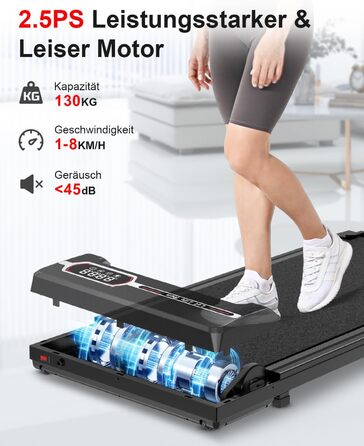 Walking Pad Laufpad - Біговий килимок для дому (Gehband Walkpad) чорного кольору