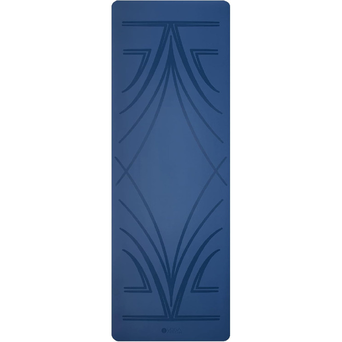 Еко-йога-мат Yoga Design Lab Infinity Diamond Align Navy 5 мм, нековзкий, з ременем для перенесення