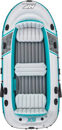 Надувний човен Bestway Hydro-Force Adventure Elite X5, 5-місний, з насосом, веслами, сидіннями, сумкою для речей та чохлом