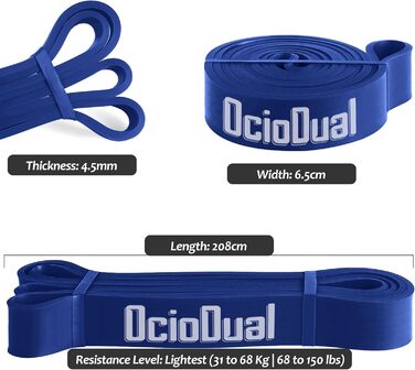 Фітнес-гума OcioDual Latex Band для тренувань (7-16 кг, червона)