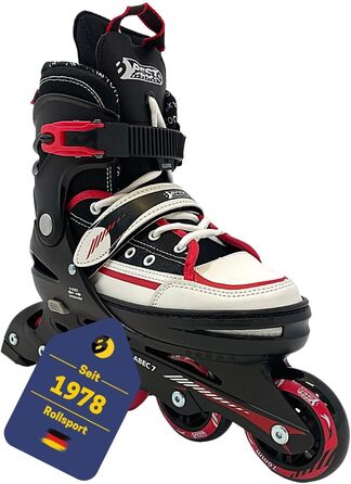 Інлайневі ролики Best Sporting для дітей, розмір 29-33, з гальмом, чорно-червоні
