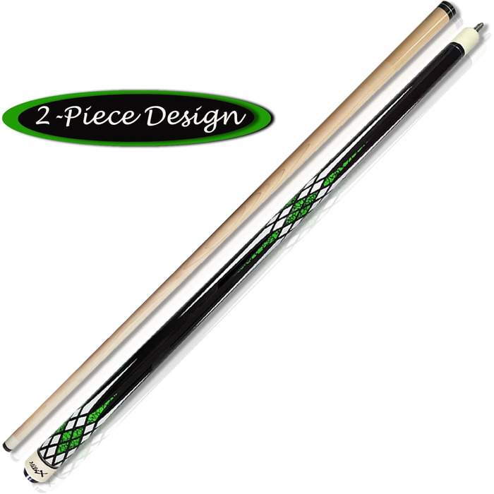 Більярдний кий Tai Ba Cues: канадський клен, 13 мм наконечник, 58'', 19oz. Вибір кольору (синій, червоний, зелений) + чохол