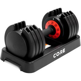 Nordcore Регульована гантель: 5-25 кг, для чоловіків та жінок, силові тренування вдома, компактна