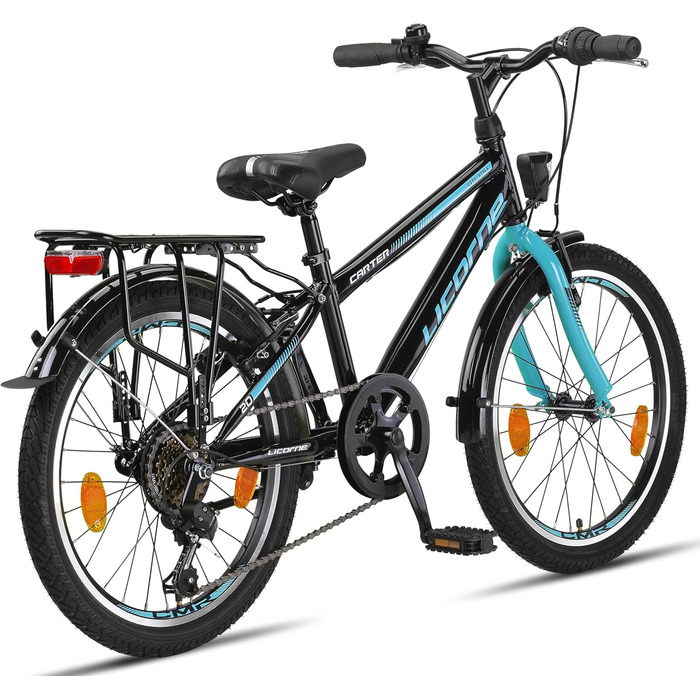 Дитячий гірський велосипед Licorne Bike Carter Premium 20 дюймів, 6-швидкісна Shimano, для хлопчиків та дівчаток