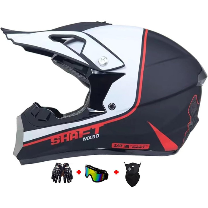 Дитячий мотокросовий шолом Fullface з рукавичками, маскою та окулярами для MTB, Downhill, ендуро, ATV, комплект мотошолома для хлопчиків та чоловіків