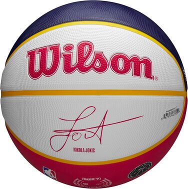 Баскетбольний м’яч Wilson №7, синьо-жовтий, універсальний