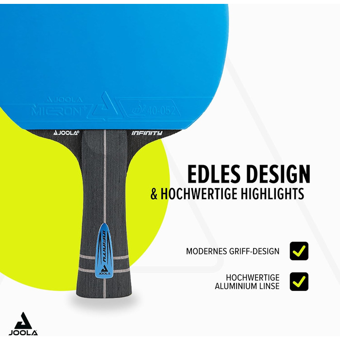 Стіл тенісний, ракетка JOOLA Infinity ITTF, професійна карбонова ракетка для досвідчених гравців, з High-Tech волокном, 7-шарове лезо з скловолокна