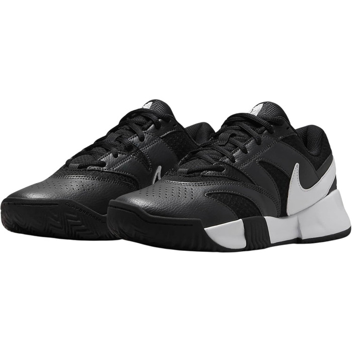 Жіноче тенісне взуття NikeCourt Lite 4 Clay Courts, 40.5 EU, чорний, білий, антрацит