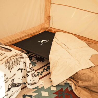 TOMOUNT Легке розкладне ліжко з алюмінію для кемпінгу - компактне, портативне, для відпочинку на природі, подорожей, пляжу (зелене/чорне)