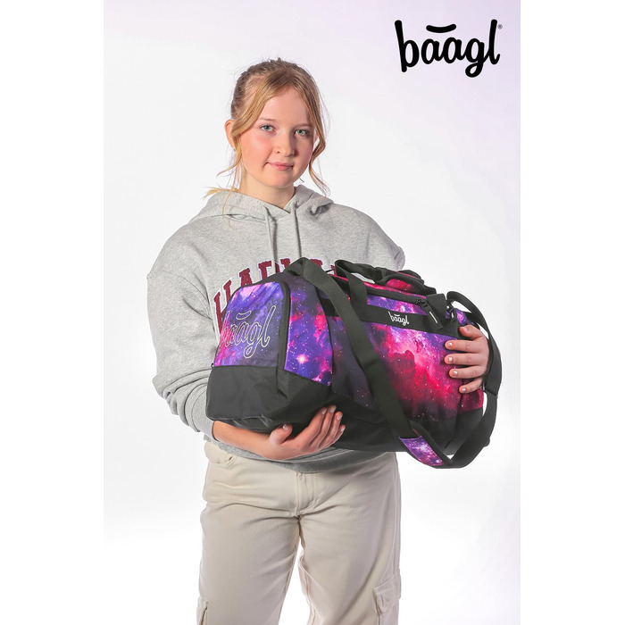 Спортивна сумка Baagl для дітей – стильна дорожня сумка з відділенням для взуття (25 л, Galaxy)