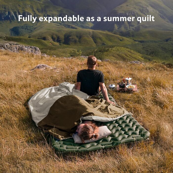 Спальний мішок Naturehike Ultraleicht: ультралегкий, 680/760г, для 3 сезонів, 190x75/205x85 см, для походів, рюкзаків, кемпінгу, 15°C, темно-коричневий/світло-коричневий-XL