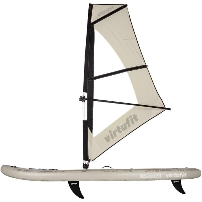 Надувна сап-дошка Virtufit Surfer 305 з вітрилом, помаранчева/бірюзова/бежева, комплект аксесуарів