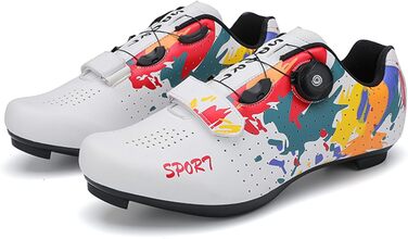 Велосипедні шкарпетки SDEQA для чоловіків та жінок: дихаючі велотуфлі для педалей Look SPD SPD-SL Delta Lock, розмір 36 EU, білий колір