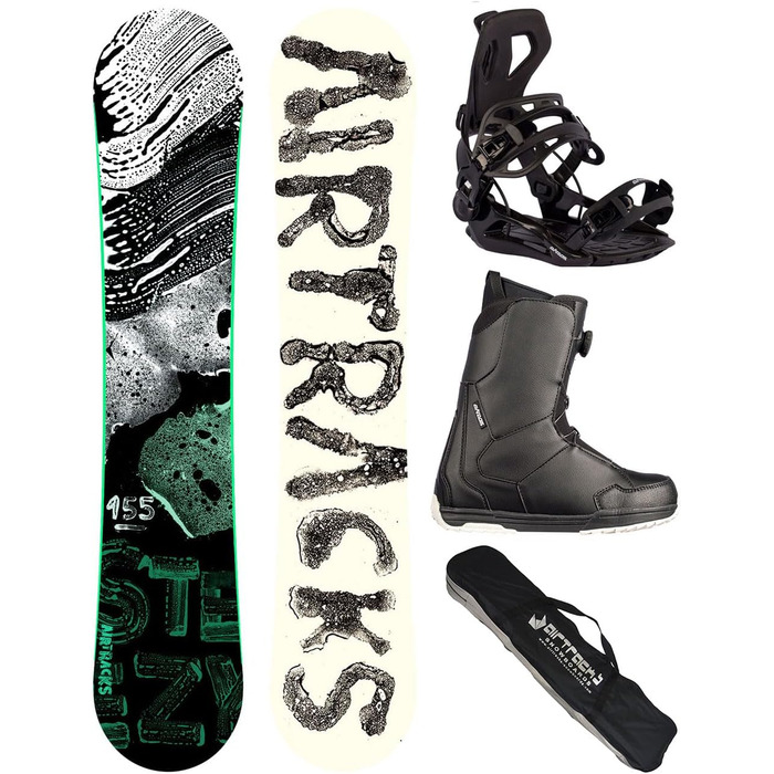 Сноуборд-комплект Airtracks Steezy Wide Hybrid Rocker Twin Tip 145 см + Кріплення Master + Черевики Star Black 40 + Чохол