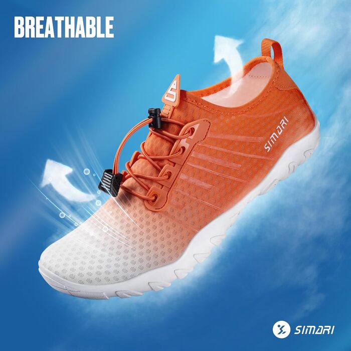 Водні черевики SIMARI WP001 для жінок та чоловіків, швидковисихаючі, для плавання, дайвінгу, серфінгу, йоги та відпочинку на природі, WP001, 216 Lila (42 EU, 233 Orange)