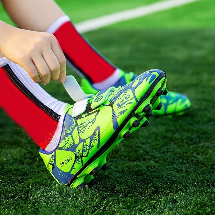 Дитячі футбольні бутси для хлопчиків та дівчаток, унісекс, зелені, розмір 28-37 (32 EU)