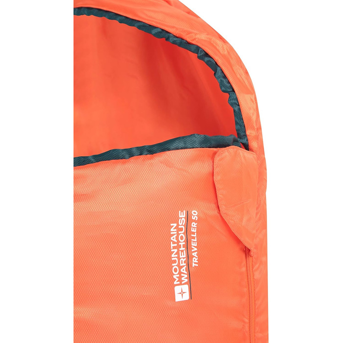 Сплячий мішок Mountain Warehouse Traveller 50 - 220 x 80 x 50 см - вітрозахисний, блакитно-зелений