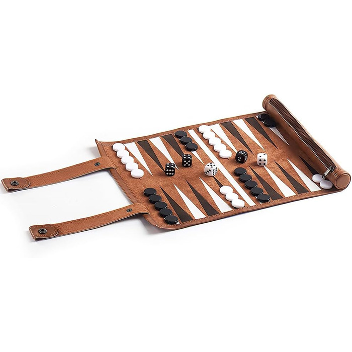 Набір для гри в шашки та нарди YANGUN, дорожній, в кейсі, чорно-білий, шкіряна текстура, преміум якість