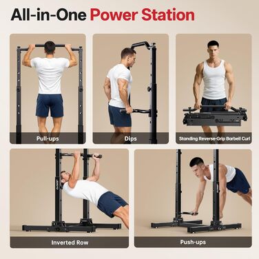 JOROTO Турнік-Штанга Power Tower, Регульована Висота, 5-в-1, для Дома, 172 кг, Безкоштовні Віджимання та Підтягування