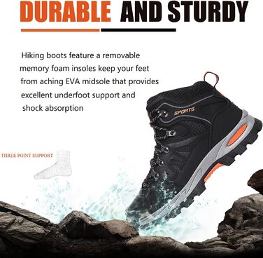 Туфлі для трекінгу (чоловічі/жіночі) Leichte Outdoor Trekkingschuhe, легкі туристичні черевики, кросівки для кемпінгу, чорні, 38 EU