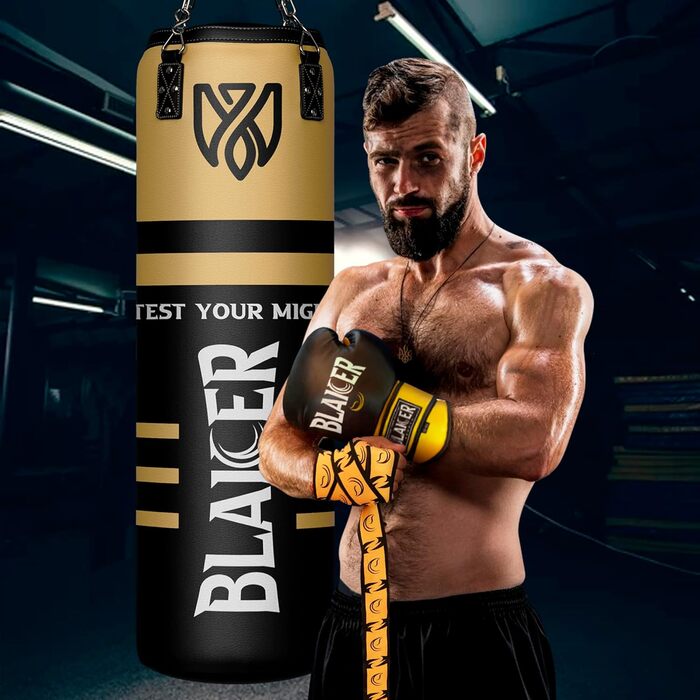 Комплексний боксерський набір для дому: боксерський мішок, рукавиці, бандажі, скакалка, кріплення та сумка - BLAICER