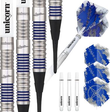 Дротики Unicorn Star Soft Dart Gary Anderson 20 г, сріблясті