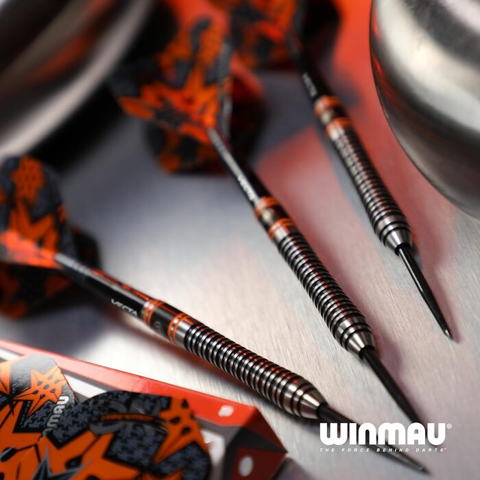Професійний набір дартс WINMAU Danny Noppert Signature Edition 2.0, вольфрамові дротики 21 г з оперенням та стрижнями