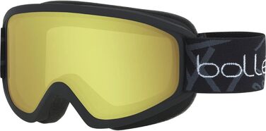 Бollé FREEZE & PLUS - Скі-маска для катання на лижах, чорна матова, подвійний екран, захист від запотівання та подряпин, вентильований каркас