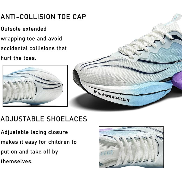 Дитячі кросівки для дівчаток, бігові та для ходьби, спортивні, дихаючі, легкі, для активного відпочинку, чорно-блакитні, розмір 36 (38/38.5 EU)