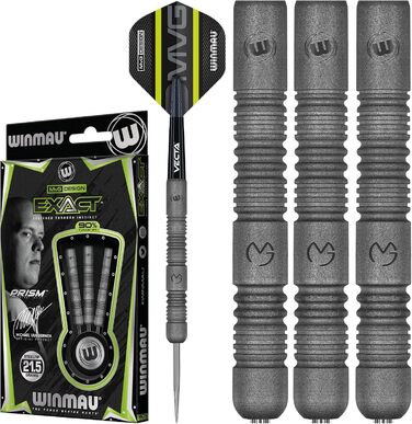 Дротики WINMAU Michael Van Gerwen MvG Exact 21,5 г, вольфрамові з оперенням і стрижнями