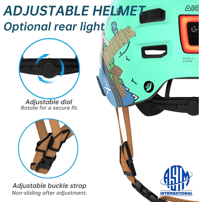 Захисний шолом Skaterhem для скейтборду, самокату, BMX (унісекс, регульований, зелений, M)