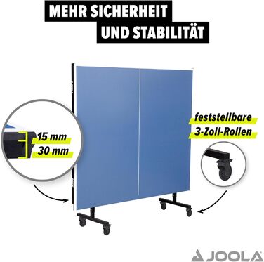 Стіл для настільного тенісу JOOLA Inside, складаний, для приміщень, 274x152,5x76 см, з сіткою, швидке складання