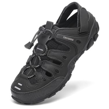 Сандалі SAGUARO чоловічі та жіночі зручні дихаючі для активного відпочинку, спорту, трекінгу та піших прогулянок 43 EU чорні