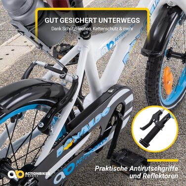 Дитяче велосипед Donaldo 16 дюймів | 12, 16, 20 дюймів | V-Brake гальма | для дітей 2-9 років | з брудозахистом