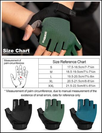 Велосипедні рукавички Inbike для чоловіків, напівпальцеві, літні, ударостійкі, еластичні, дихаючі, світловідбиваючі, зелені, розмір L
