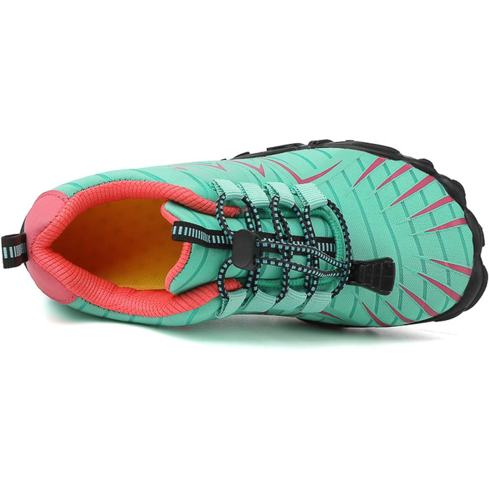 Дитячі босі кросівки для хлопчиків та дівчаток, дихаючі, неслизькі, легкі спортивні кросівки для ходьби та бігу, розмір EU 26-40 (40 EU, Зелений)