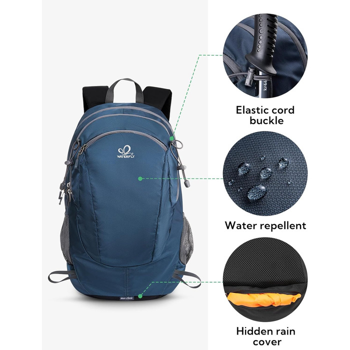 Водонепроникний рюкзак WATERFLY 30 л для туризму, трекінгу та подорожей, універсальний для чоловіків і жінок