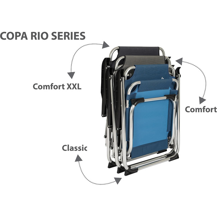 Крісло для кемпінгу Bo-Camp Copa Rio Comfort: складане, для відпочинку на природі та риболовлі (бежеве)