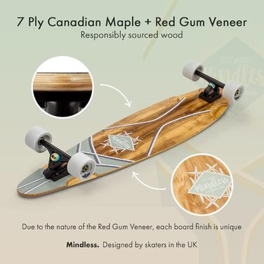 Лонгборд Mindless Core Pintail для дорослих, унісекс, червоний, 24 см