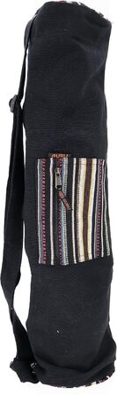 Сумка для йога-мату GURU SHOP, бохо, чорна, бавовна, 70x24x14 см, унісекс, з Непалу