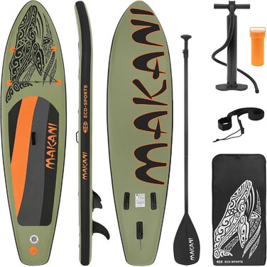 Надувна SUP-дошка ECD Germany 305-380 см, до 150 кг, комплект із сидінням для каяка, сумкою та веслом, різні моделі