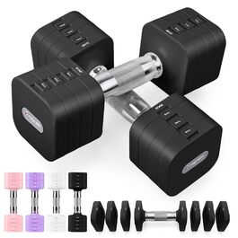 Набір гантелей Fragraim 5 кг x 2 (регульовані) для дому, фітнесу та силових тренувань, чорний