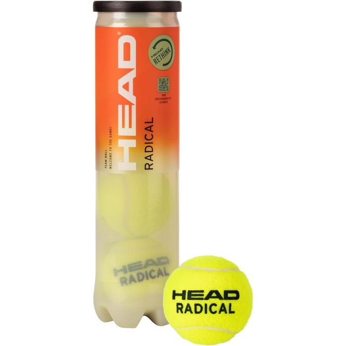 Тенісні м'ячі Head Radical, 3 туби по 4 шт, для гри