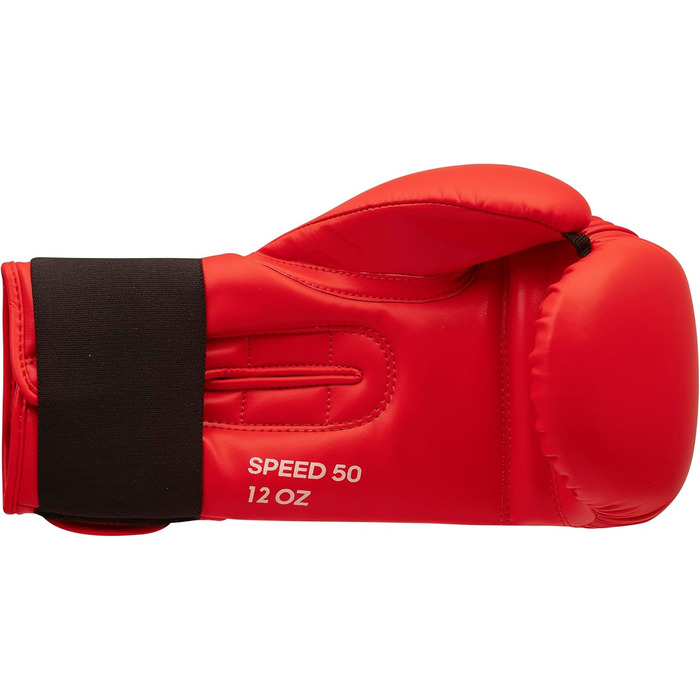 Боксерські рукавички adidas Speed 50 для дорослих, 12oz, червоні, комфортні та довговічні