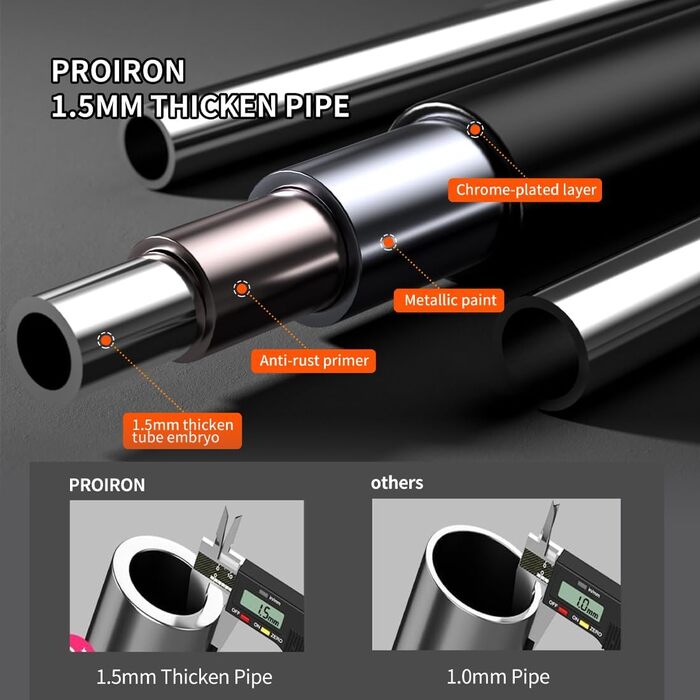 Розтижний турнік у дверний отвір PROIRON (72-97 см), посилений підтягувальний брус до 200 кг з PVC-матами та захистом від падіння
