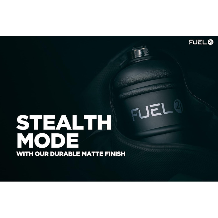 Спортивна пляшка для води Fuel24 на 2,2 л з кришкою Pop-up або трубочкою, велика ємність, без BPA, чорна