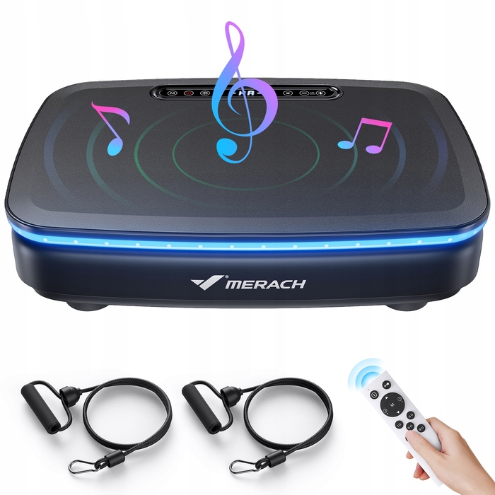 Віброплатформа для схуднення та масажу: 99 рівнів швидкості, 720 вібрацій/хв, Bluetooth, LED-дисплей